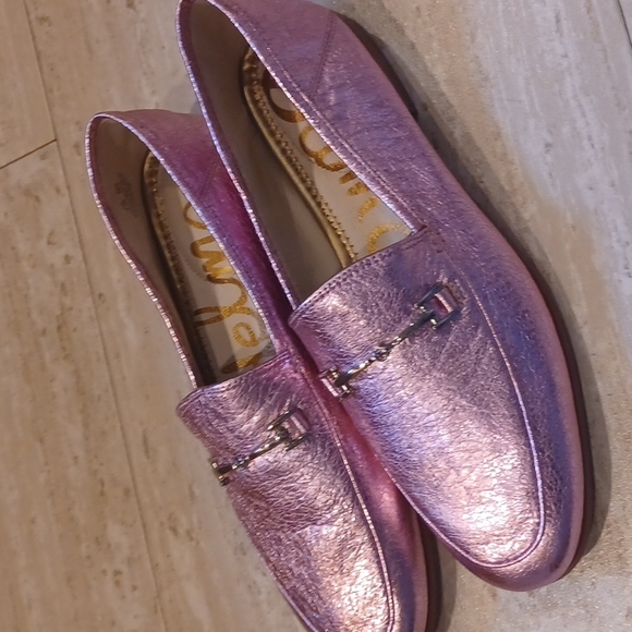 Sam Edelman Shoes - Sam Edelman Metallic Pink Loraine Leather Loafer
